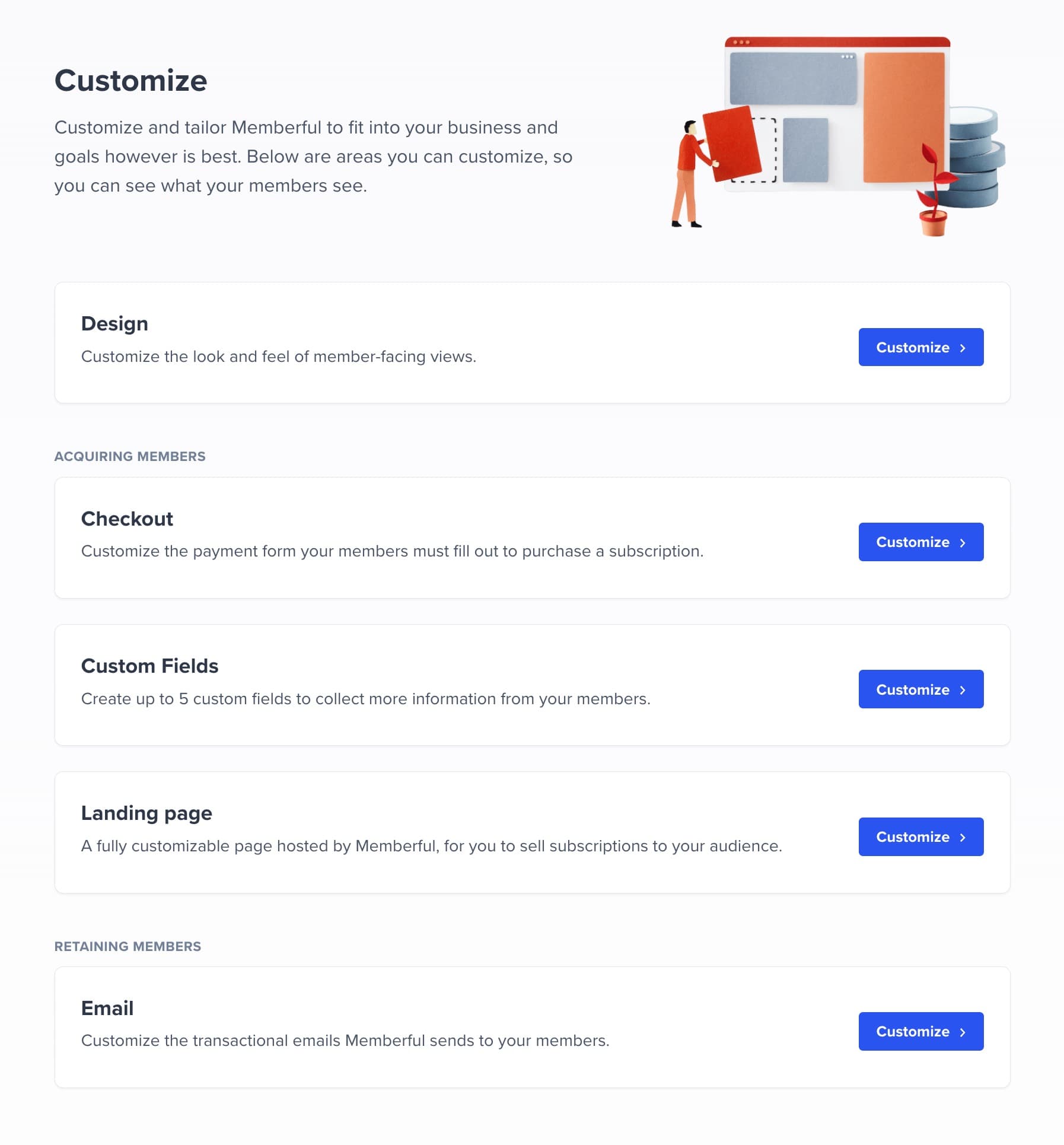 Customize the member experience with our powerful Visual Editor | Memberful